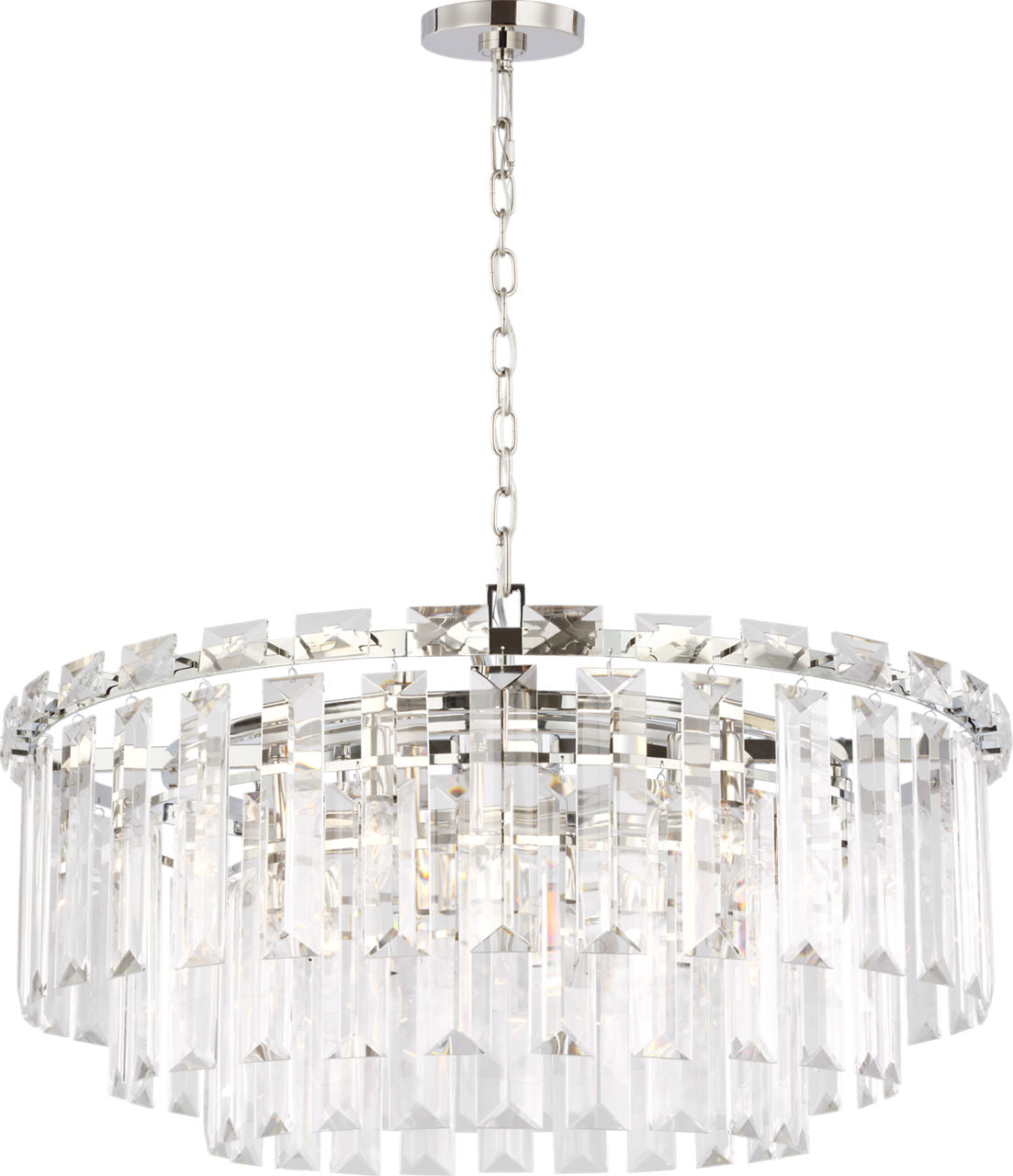 Arden Large Chandelier | Polished Nickel