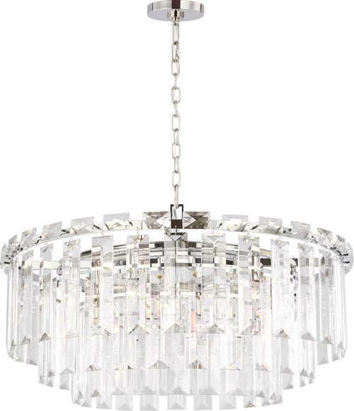 Arden Large Chandelier | Polished Nickel