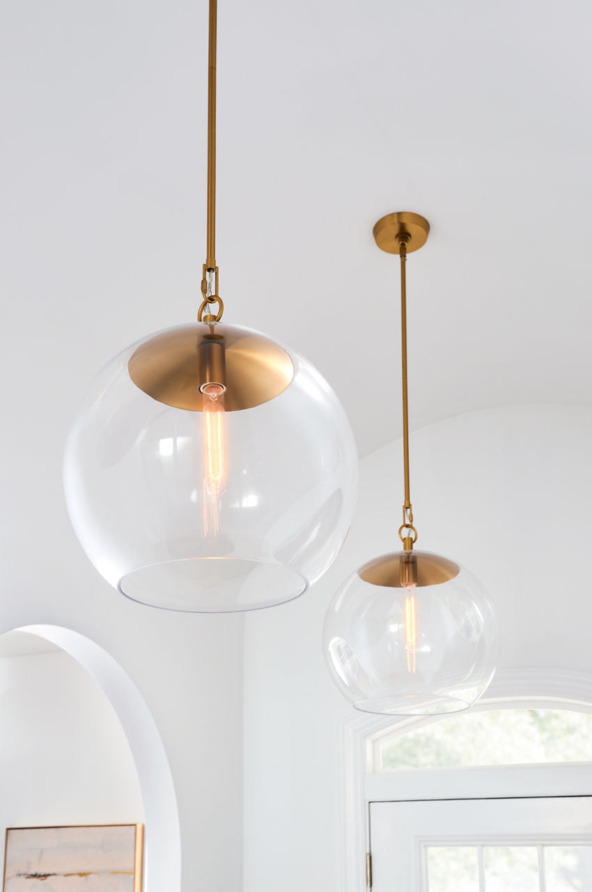 Atlantic Sphere Pendant | Burnished Brass Bulb(s) Not Included