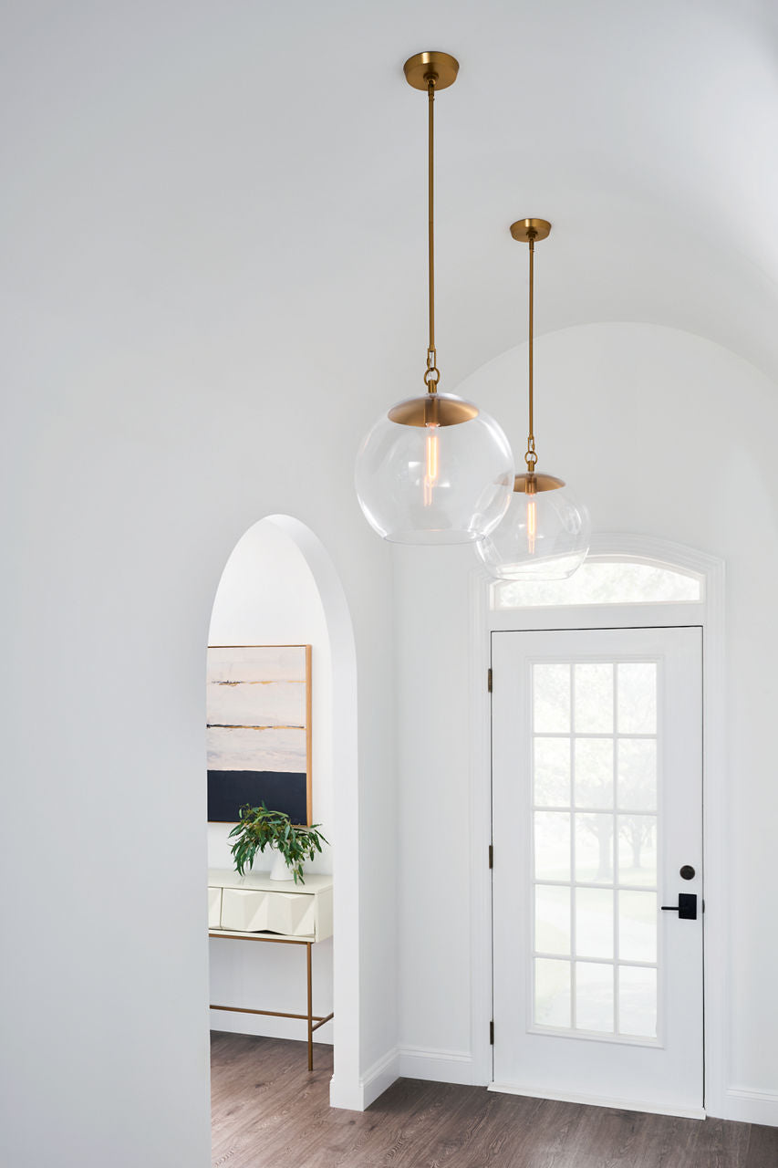 Atlantic Sphere Pendant | Burnished Brass Bulb(s) Not Included