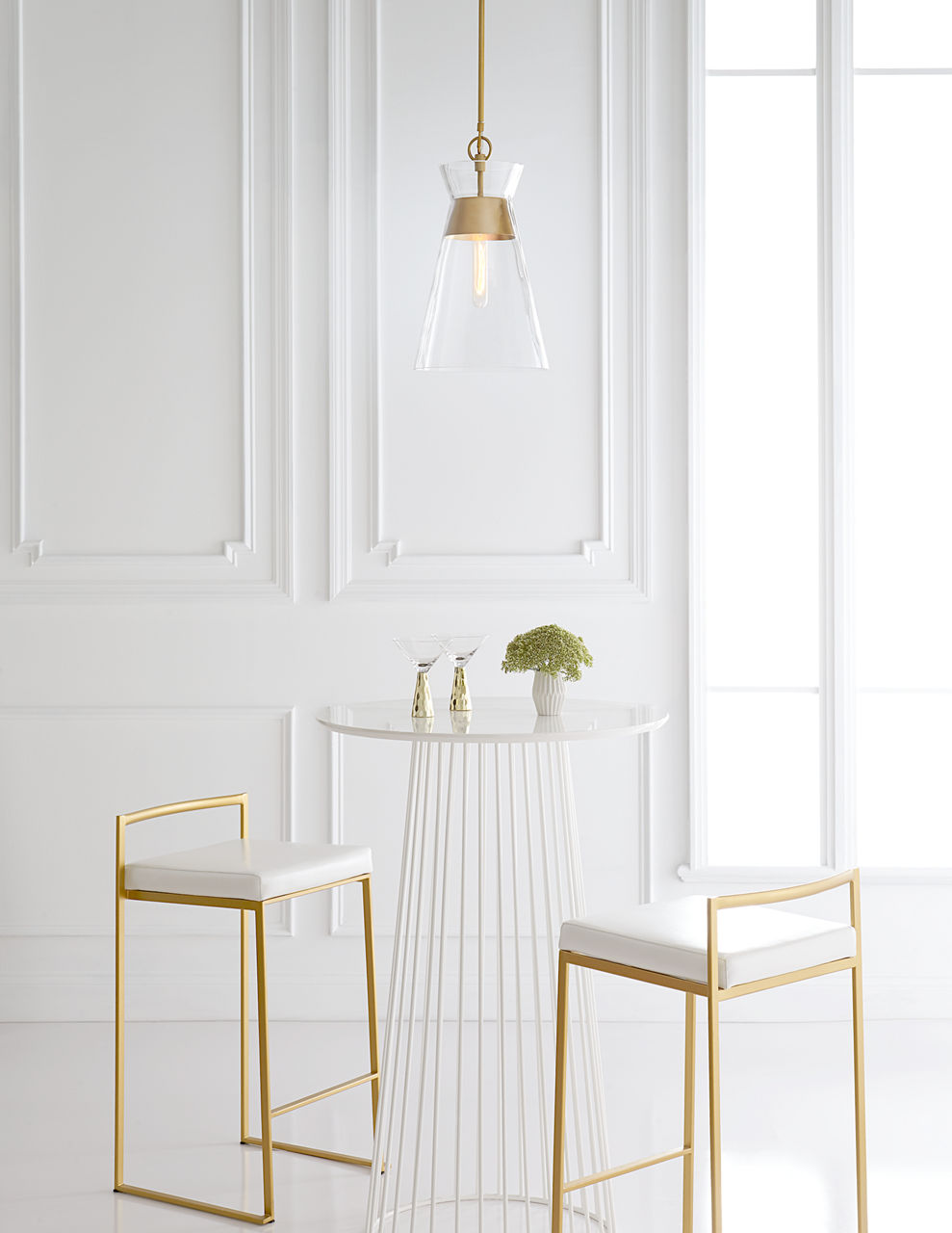 Atlantic Narrow Pendant Burnished Brass