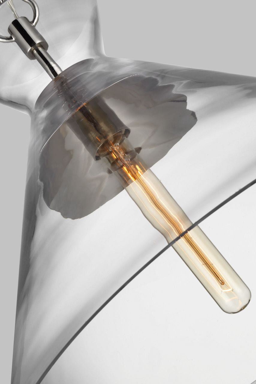 Atlantic Wide Pendant Polished Nickel
