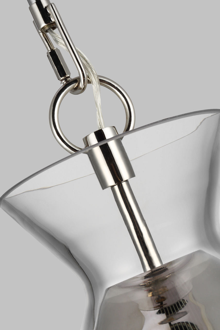 Atlantic Wide Pendant Polished Nickel