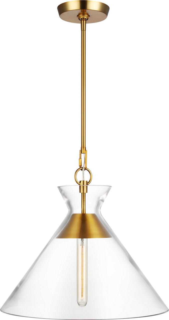 Atlantic Wide Pendant Burnished Brass