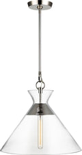 Atlantic Wide Pendant Polished Nickel