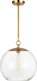 Atlantic Sphere Pendant | Burnished Brass Bulb(s) Not Included