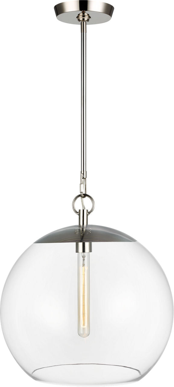 Atlantic Sphere Pendant | Polished Nickel Bulb(s) Not Included