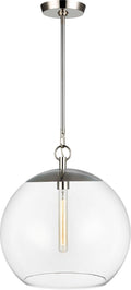 Atlantic Sphere Pendant | Polished Nickel Bulb(s) Not Included
