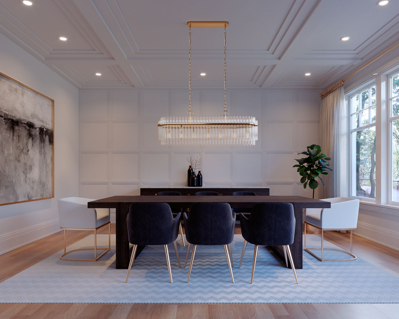 Beckett Linear Chandelier | Burnished Brass