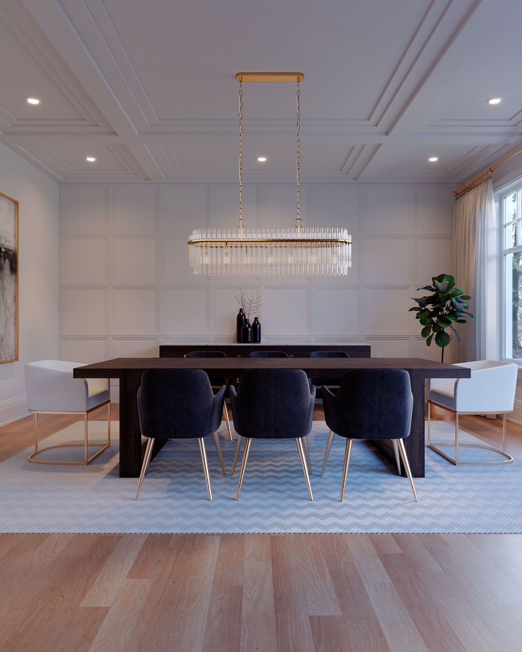 Beckett Linear Chandelier | Burnished Brass