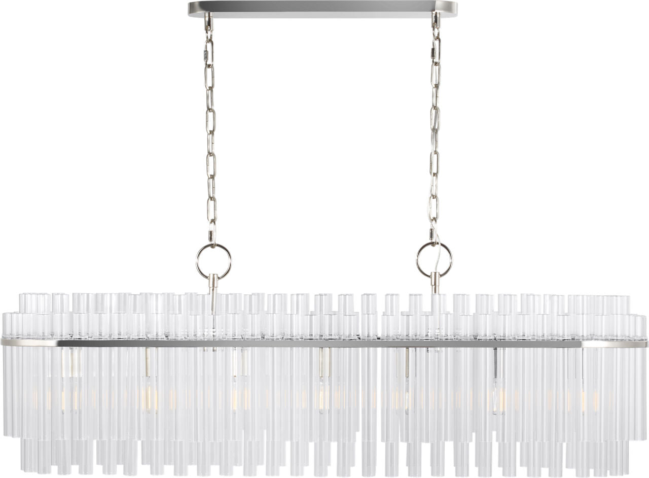Beckett Linear Chandelier | Polished Nickel