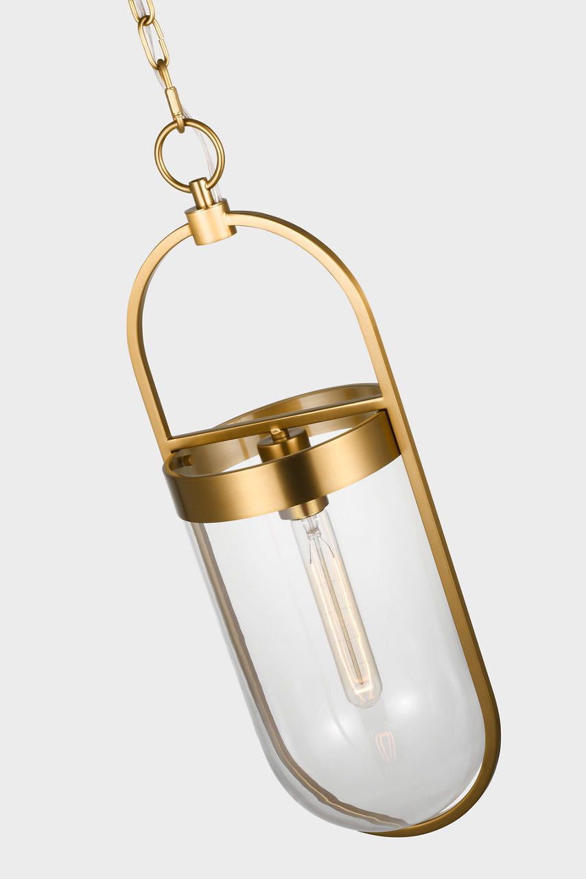 Blaine Small Pendant Burnished Brass