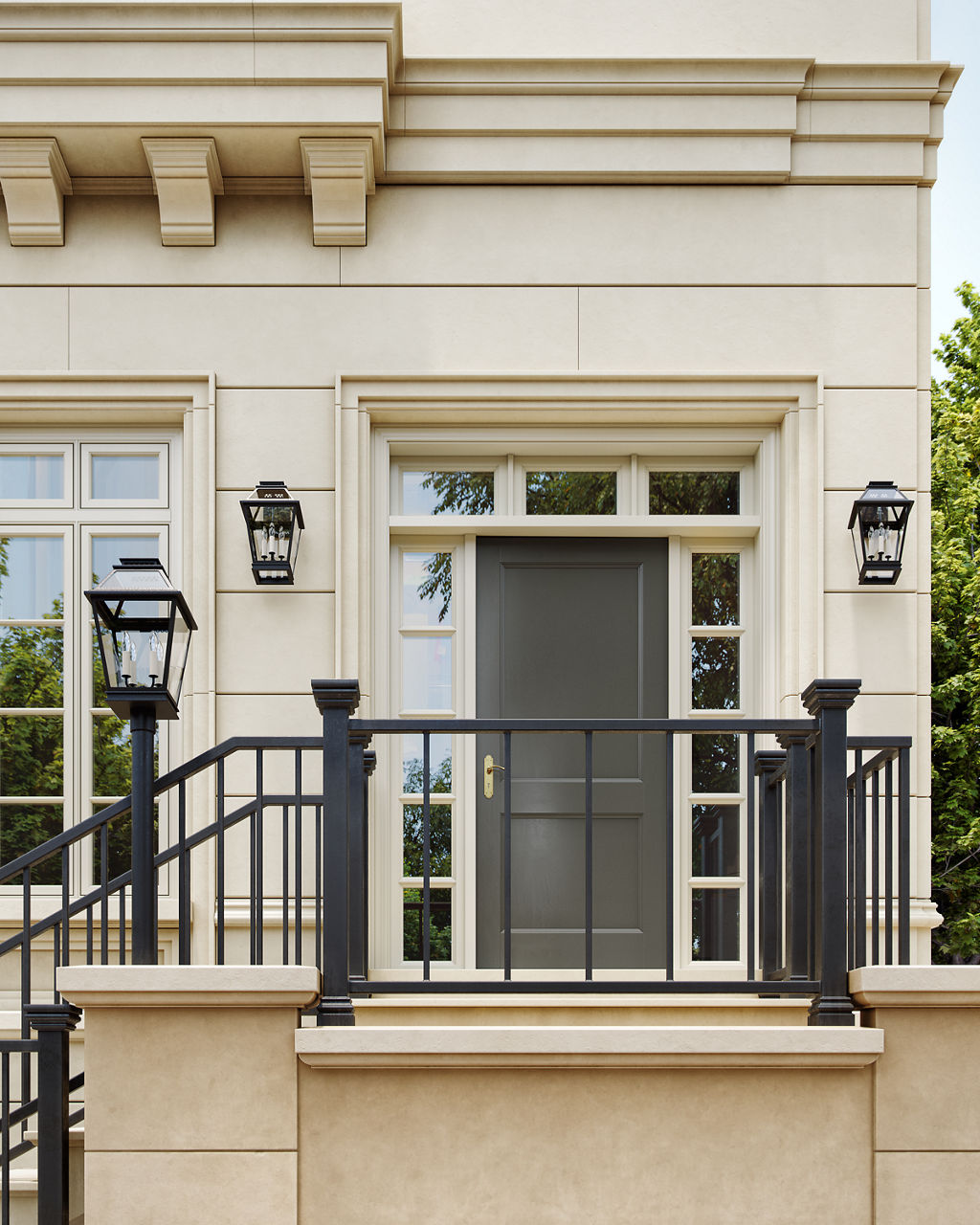 Falmouth Medium Outdoor Wall Lantern | Dark Weathered Zinc