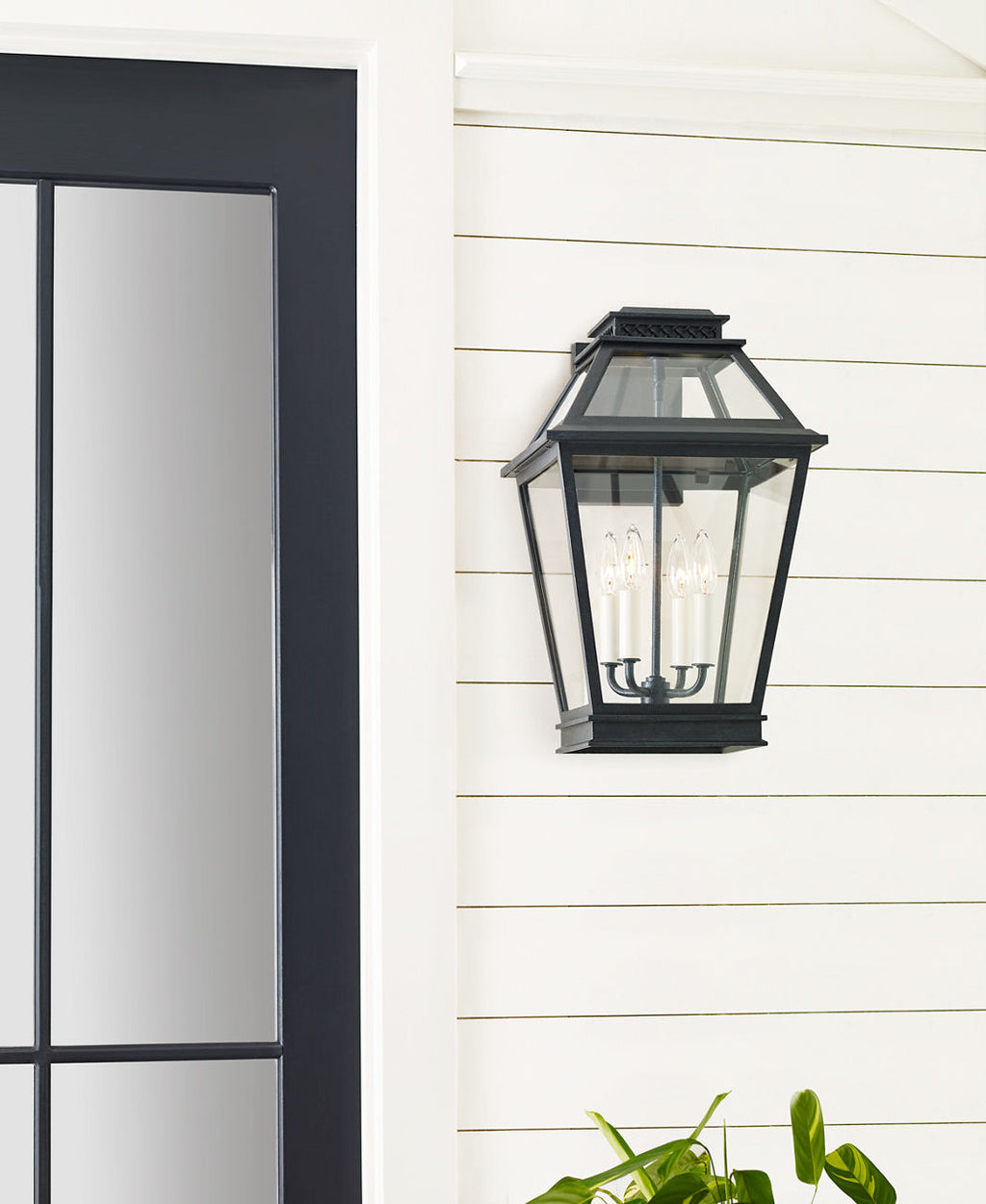 Falmouth Large Outdoor Wall Lantern | Dark Weathered Zinc