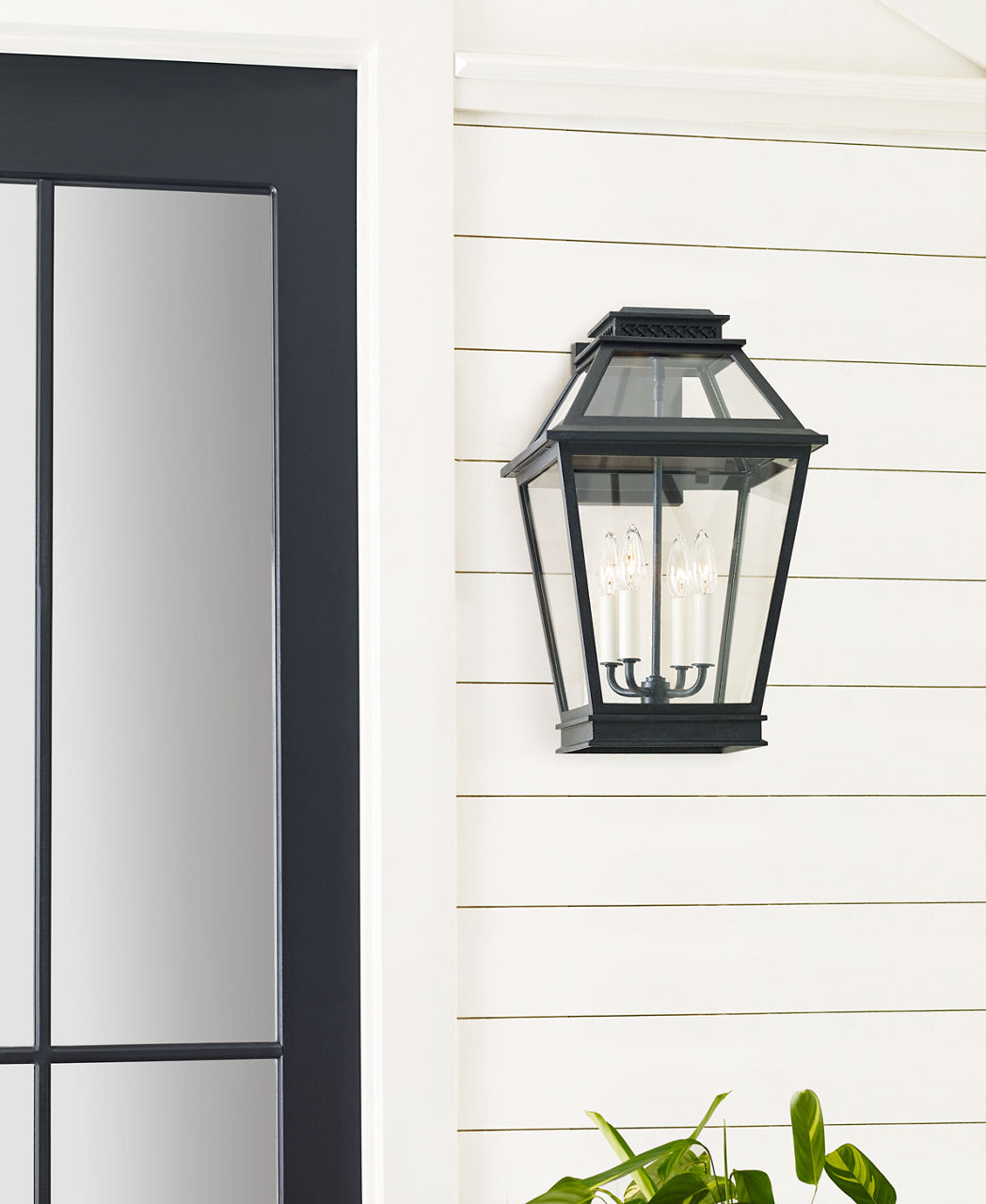 Falmouth Large Outdoor Wall Lantern | Dark Weathered Zinc