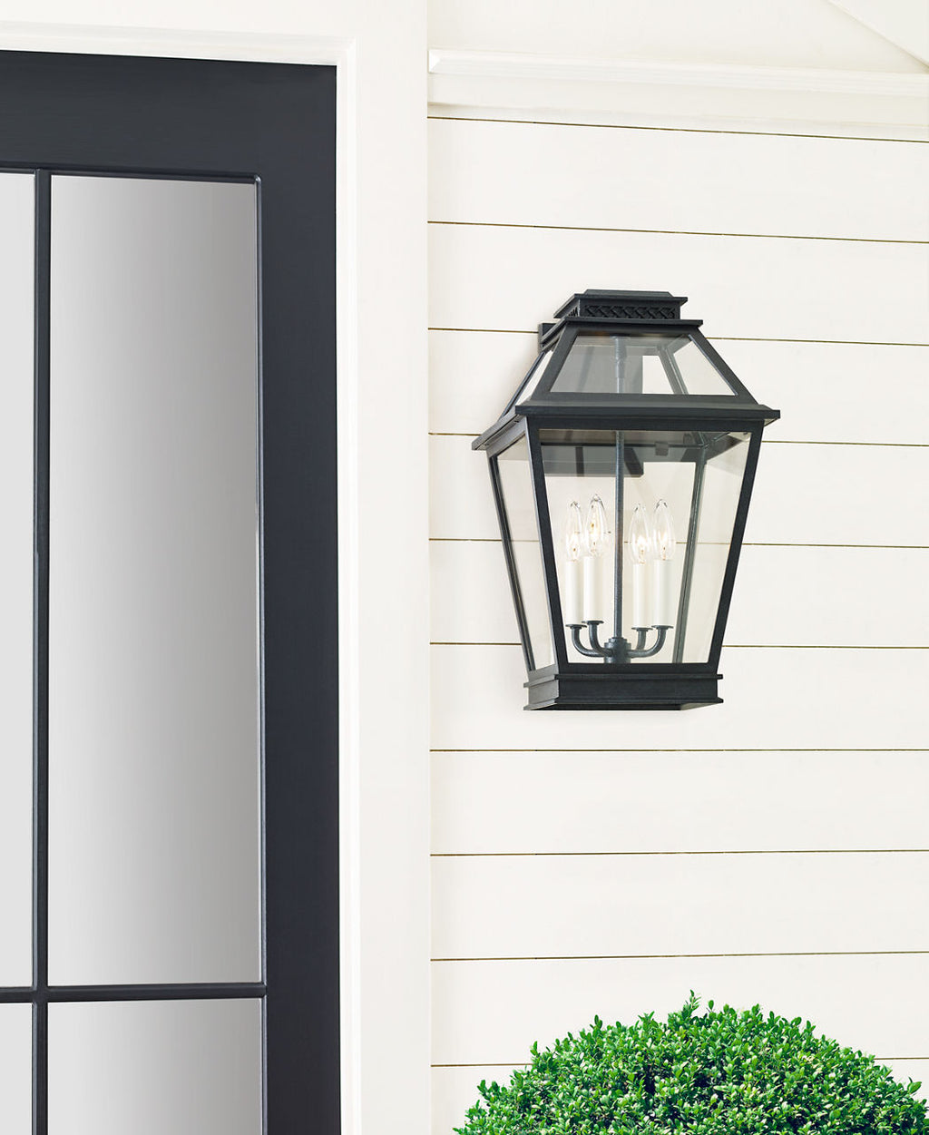 Falmouth Large Outdoor Wall Lantern | Dark Weathered Zinc