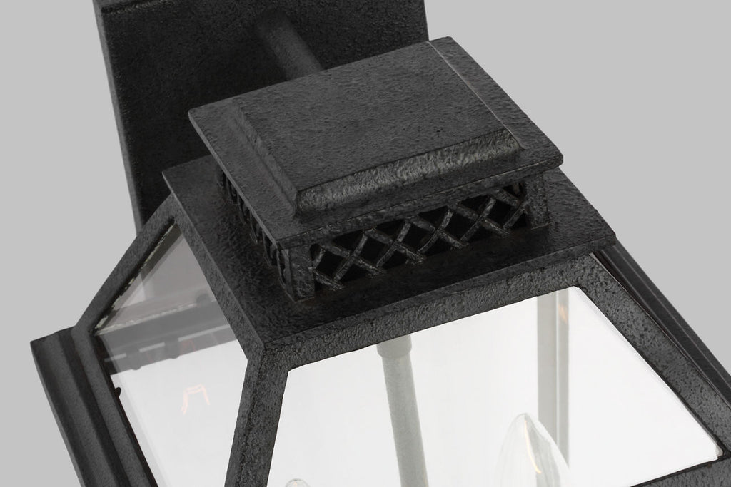 Falmouth Small Outdoor Wall Lantern | Dark Weathered Zinc