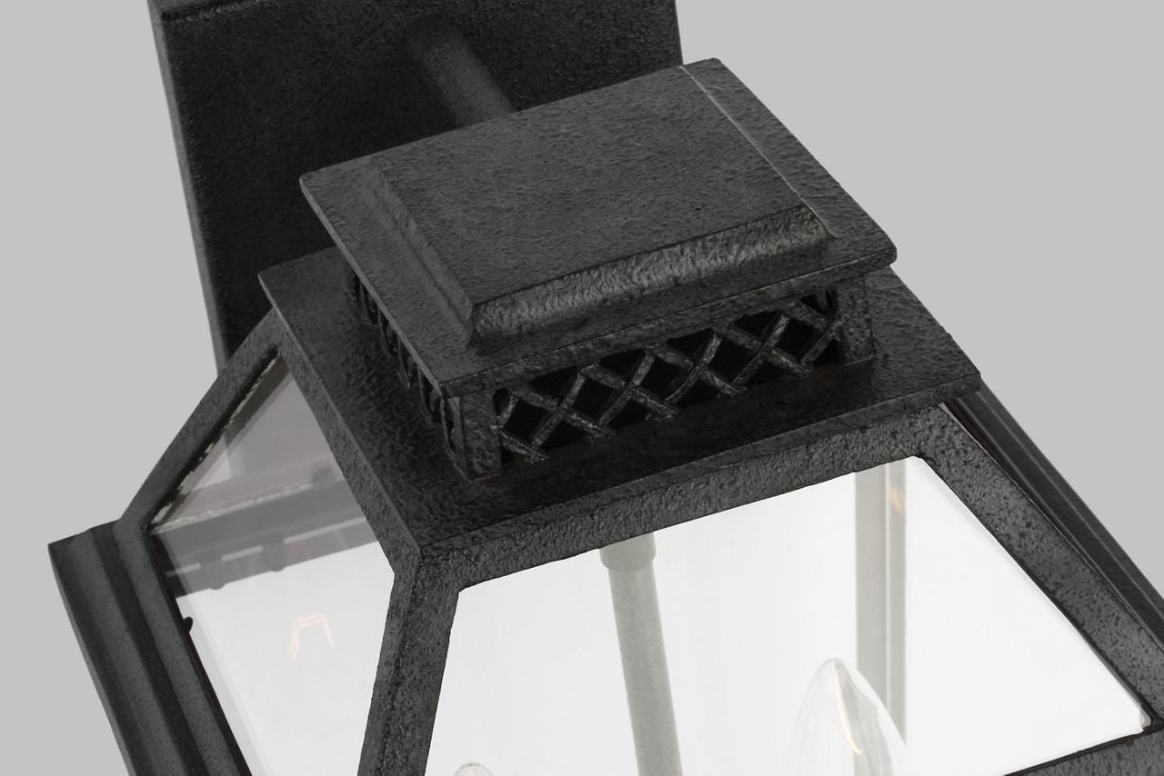 Falmouth Small Outdoor Wall Lantern | Dark Weathered Zinc