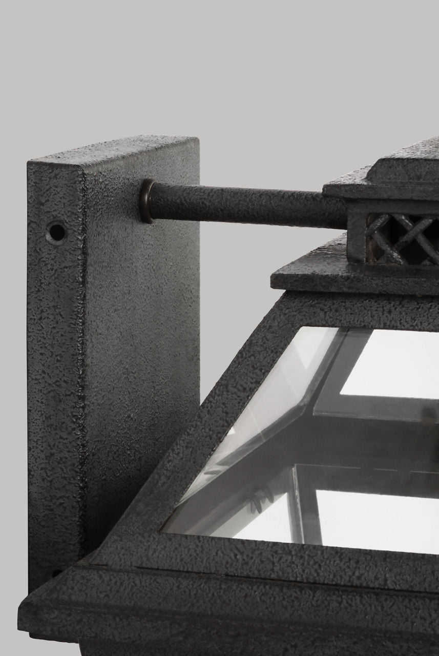 Falmouth Medium Outdoor Wall Lantern | Dark Weathered Zinc