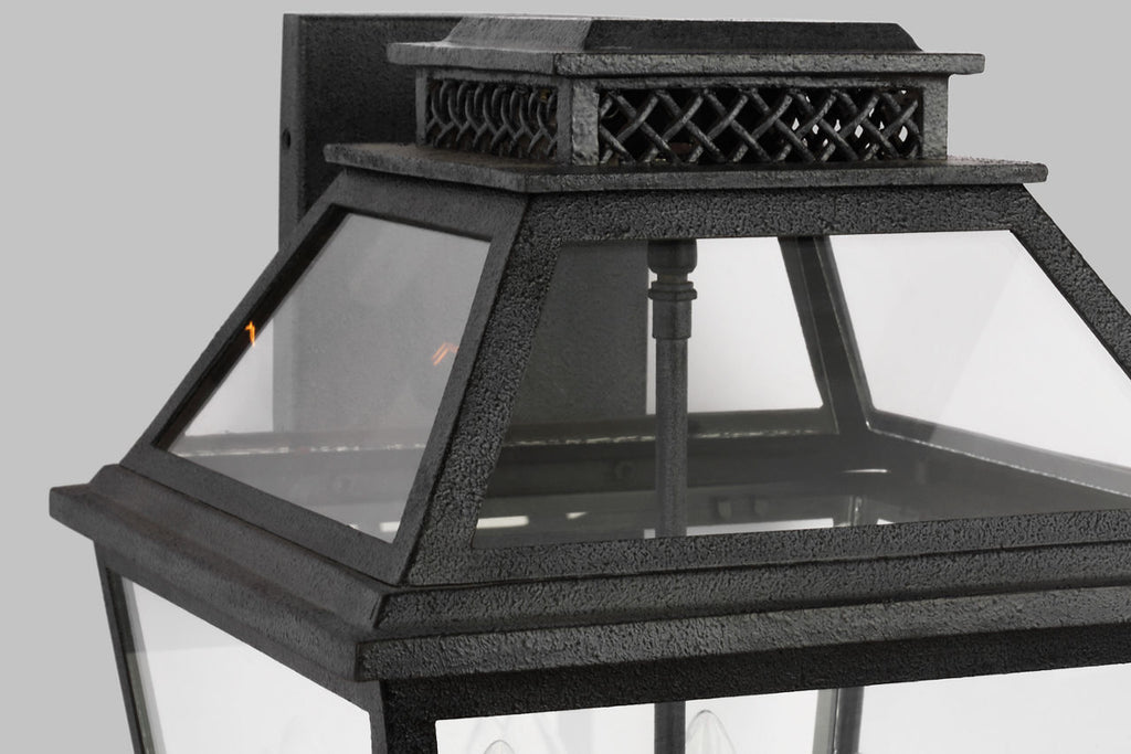 Falmouth Large Outdoor Wall Lantern | Dark Weathered Zinc