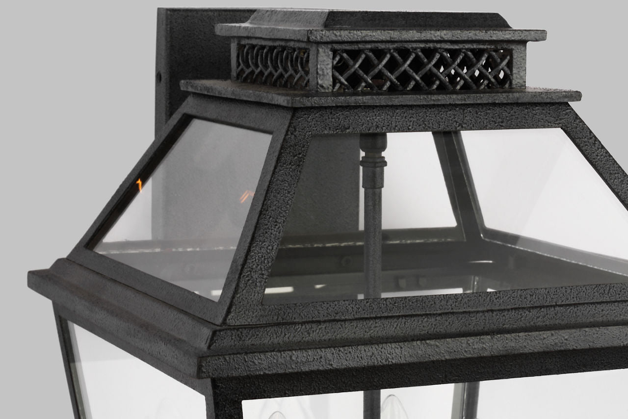 Falmouth Large Outdoor Wall Lantern | Dark Weathered Zinc