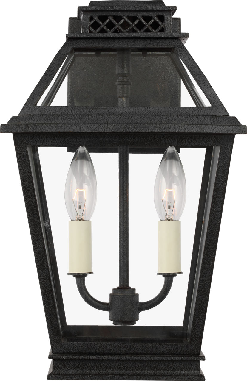 Falmouth Small Outdoor Wall Lantern | Dark Weathered Zinc