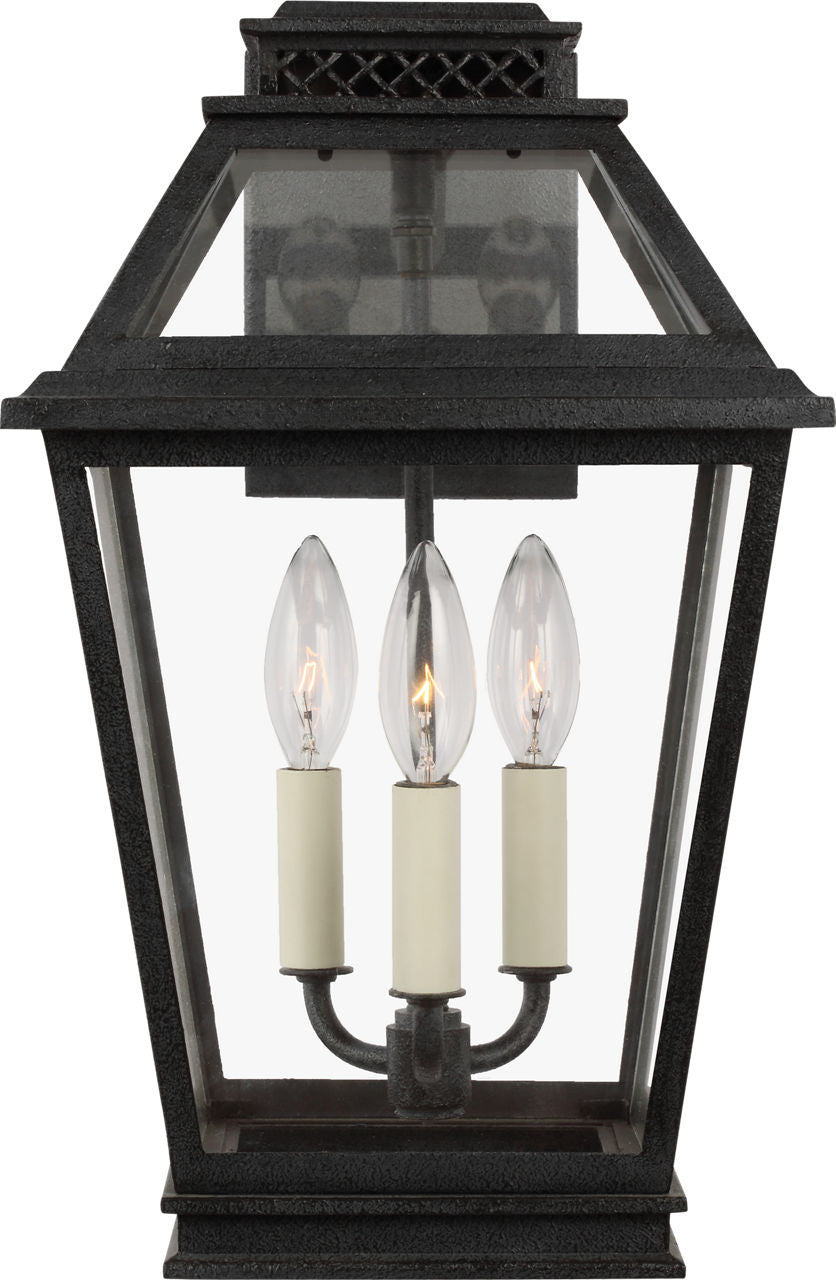 Falmouth Medium Outdoor Wall Lantern | Dark Weathered Zinc