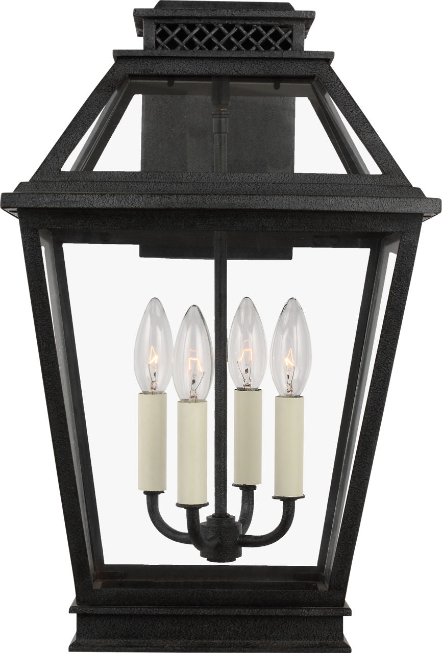 Falmouth Large Outdoor Wall Lantern | Dark Weathered Zinc