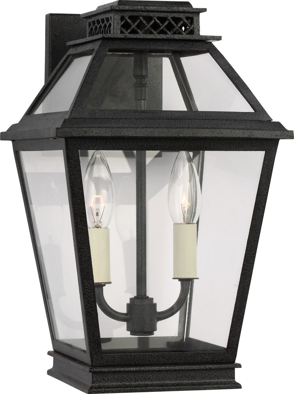 Falmouth Small Outdoor Wall Lantern | Dark Weathered Zinc