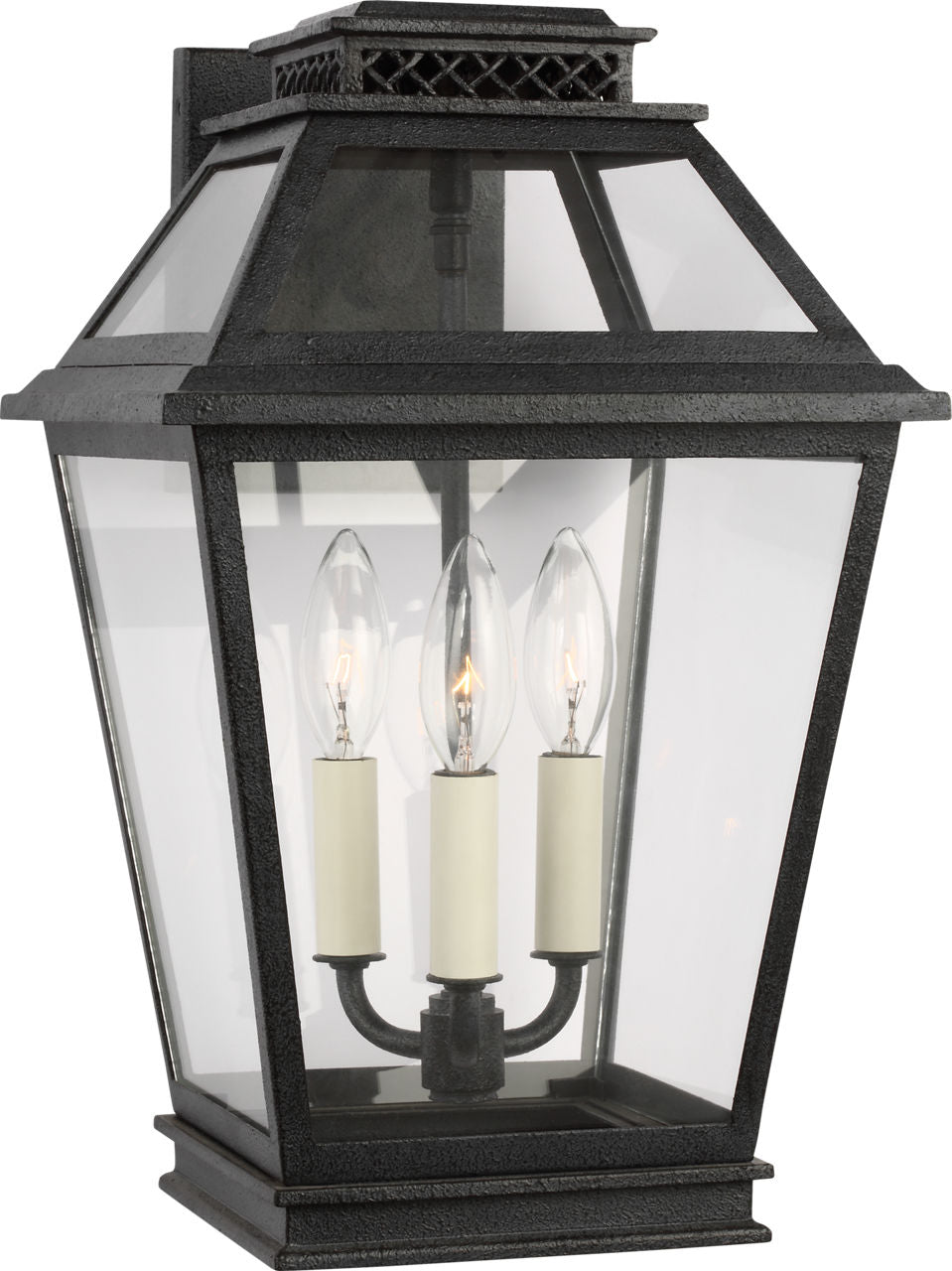Falmouth Medium Outdoor Wall Lantern | Dark Weathered Zinc