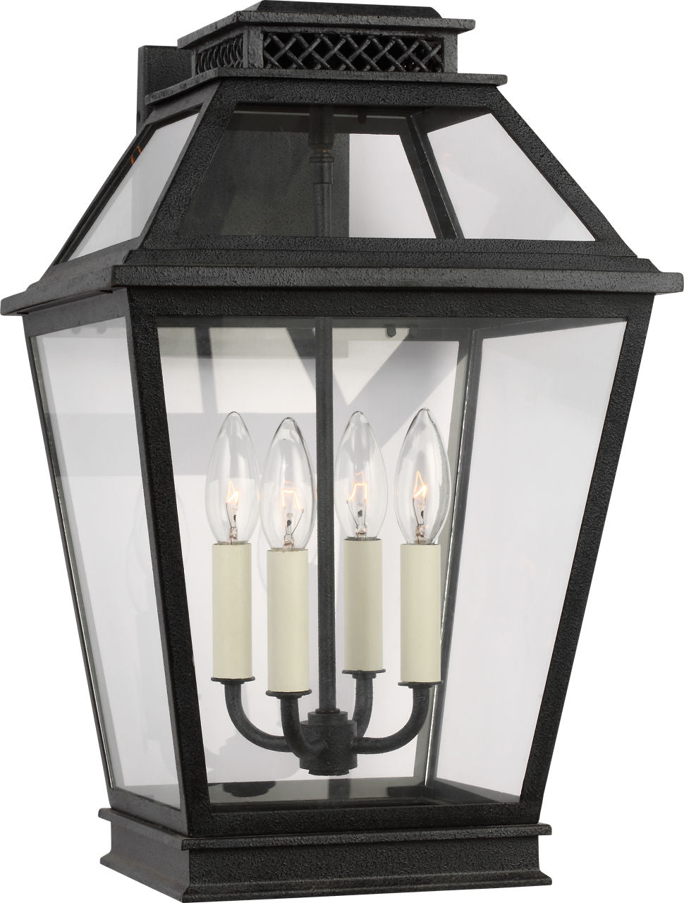 Falmouth Large Outdoor Wall Lantern | Dark Weathered Zinc