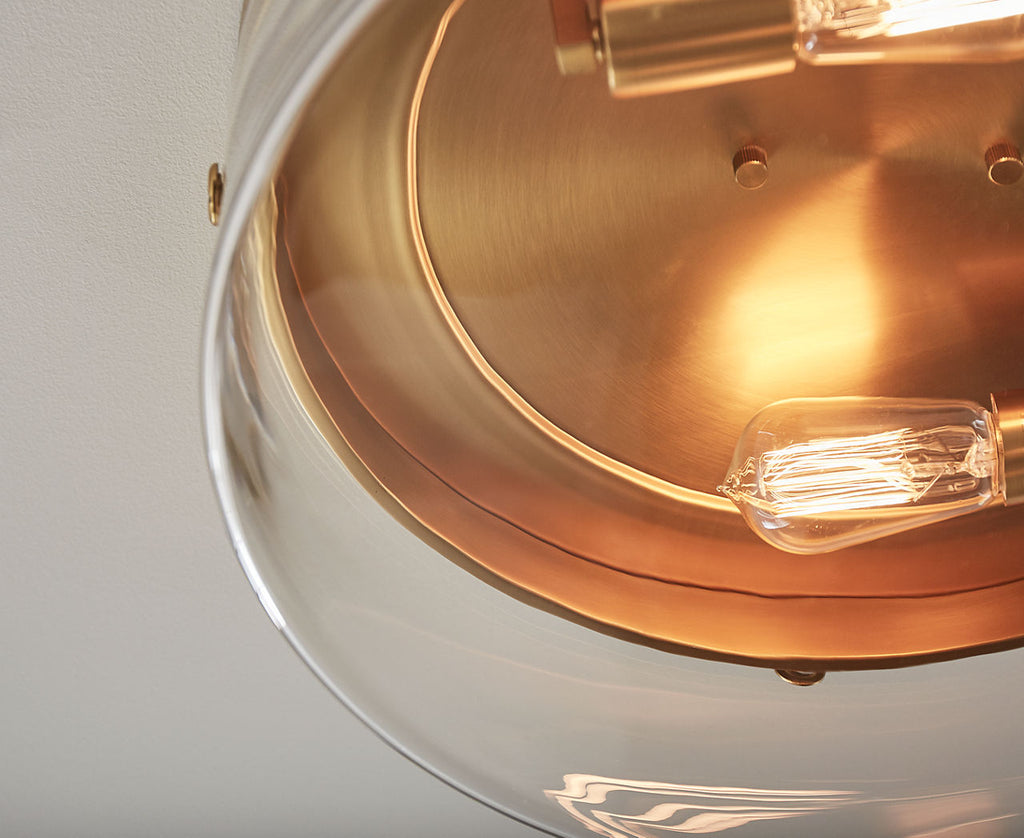 Garrett Large Flush Mount | Burnished Brass