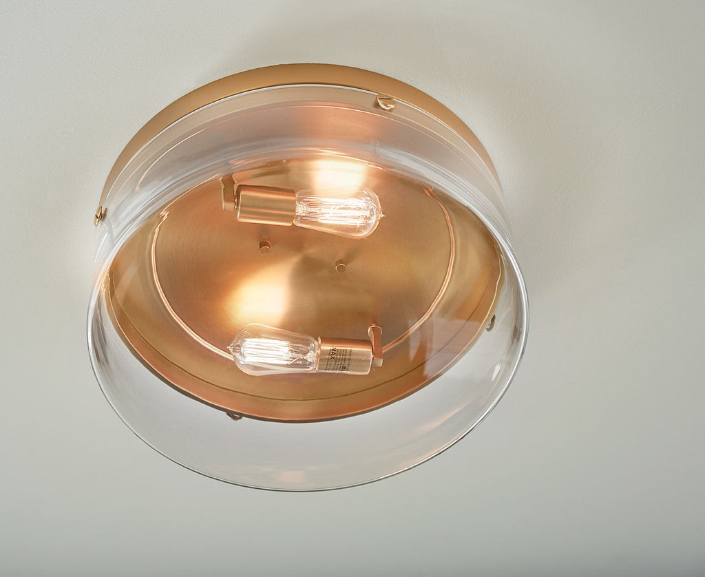 Garrett Large Flush Mount | Burnished Brass