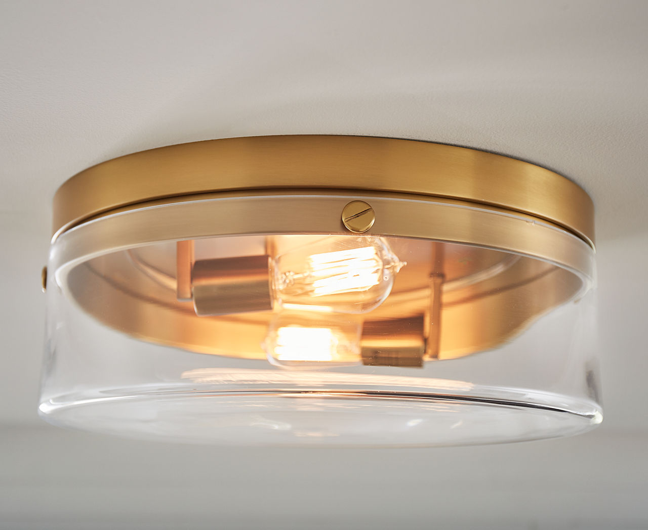 Garrett Large Flush Mount | Burnished Brass