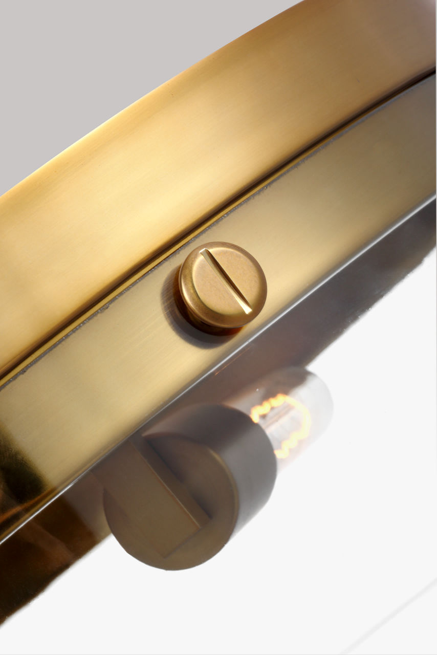 Garrett Large Flush Mount | Burnished Brass