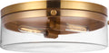 Garrett Large Flush Mount | Burnished Brass