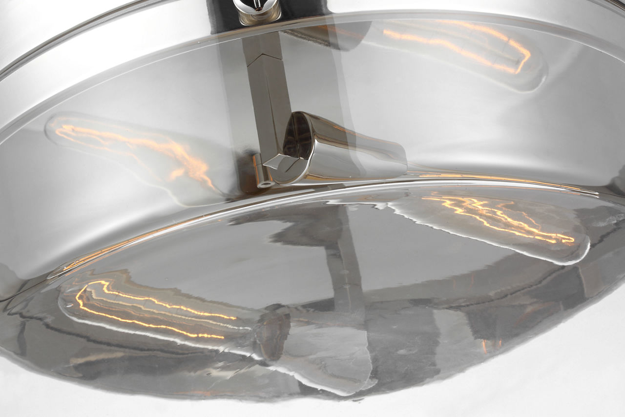 Garrett Large Flush Mount | Polished Nickel