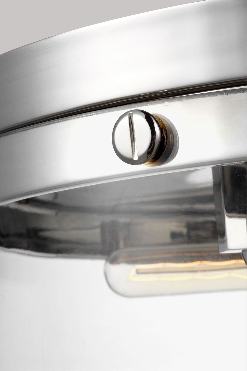 Garrett Large Flush Mount | Polished Nickel