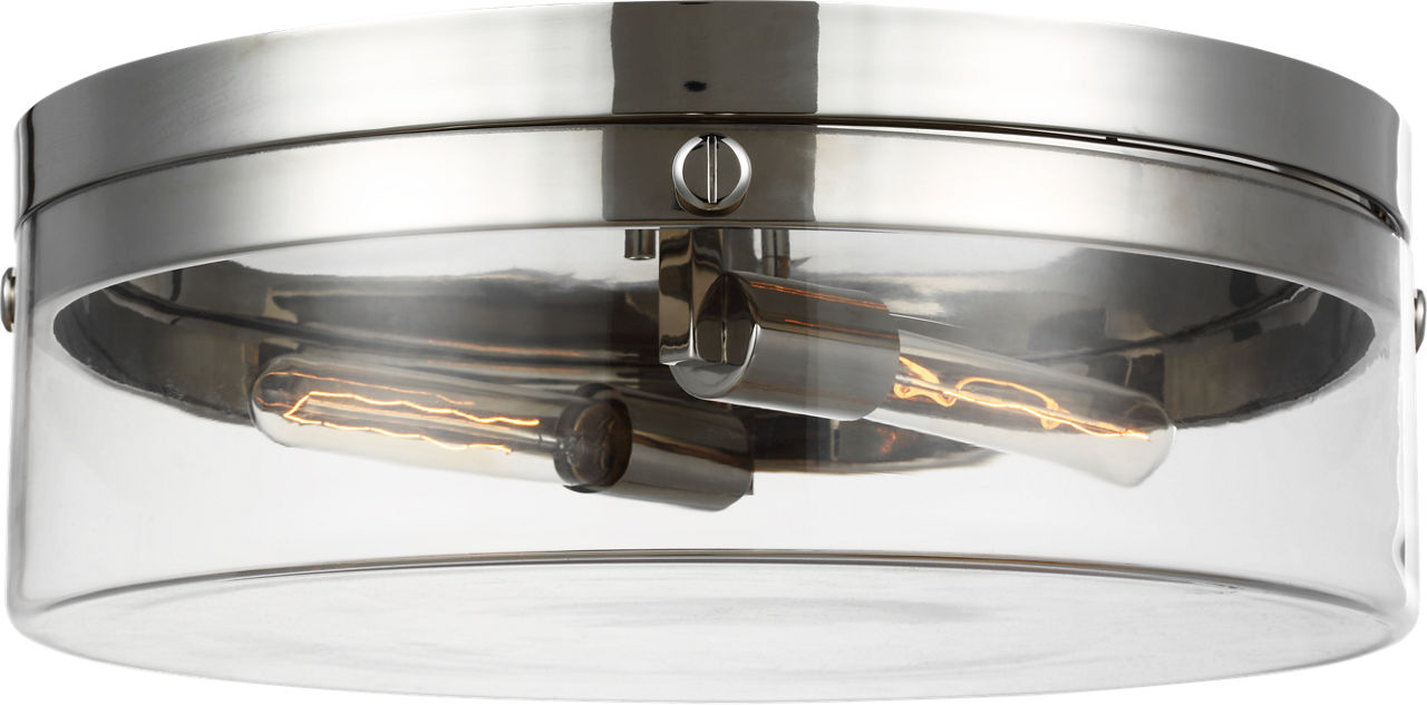 Garrett Large Flush Mount | Polished Nickel