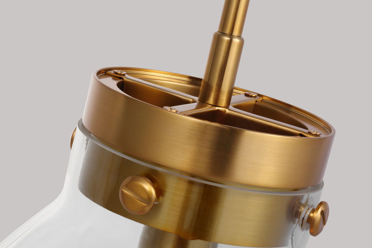 Garrett Wide Pendant | Burnished Brass