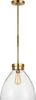 Garrett Wide Pendant | Burnished Brass