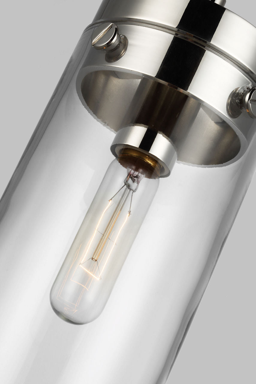 Garrett Medium Cylinder Pendant Polished Nickel