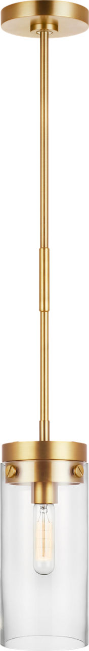 Garrett Medium Cylinder Pendant Burnished Brass