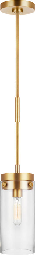 Garrett Medium Cylinder Pendant Burnished Brass