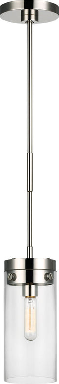 Garrett Medium Cylinder Pendant Polished Nickel