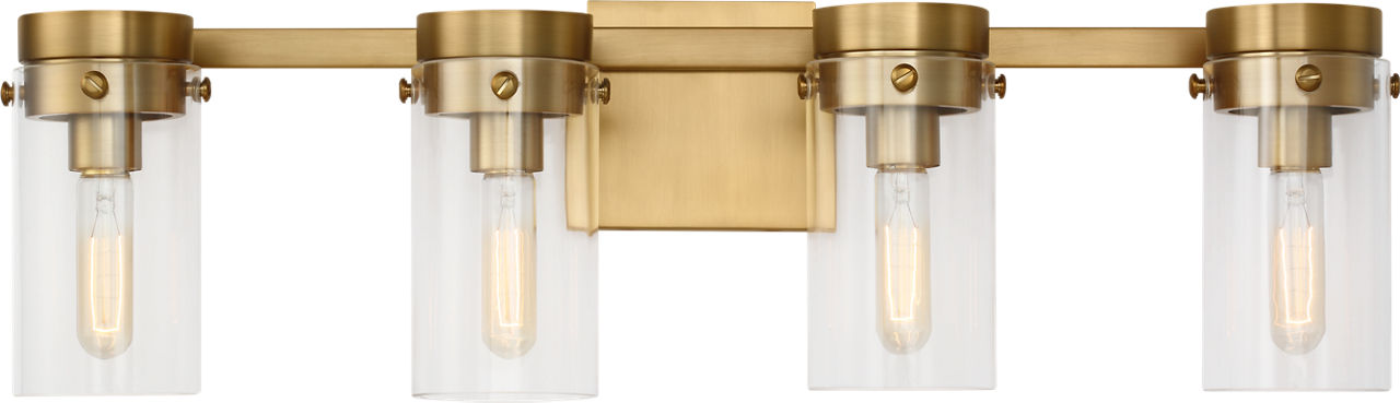 Garrett 4 - Light Vanity | Burnished Brass