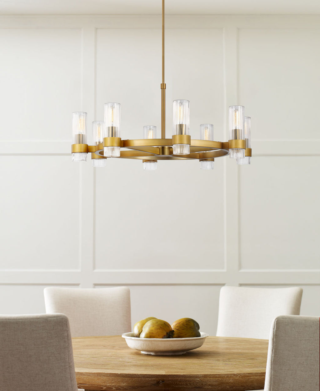 Geneva Medium Chandelier | Burnished Brass