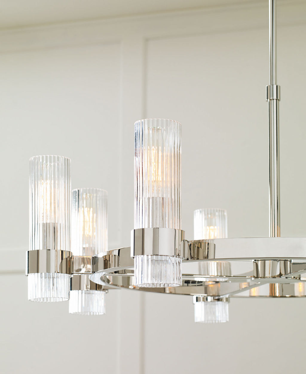 Geneva Medium Chandelier | Polished Nickel