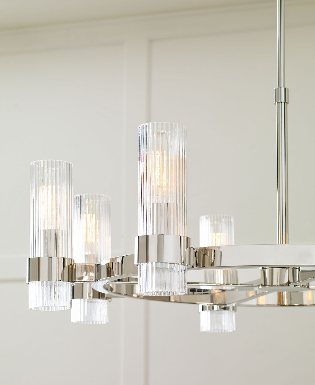Geneva Medium Chandelier | Polished Nickel