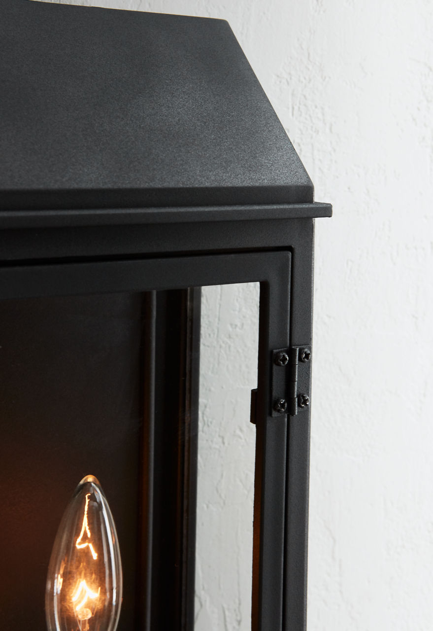 Hingham Medium Outdoor Wall Lantern | Textured Black